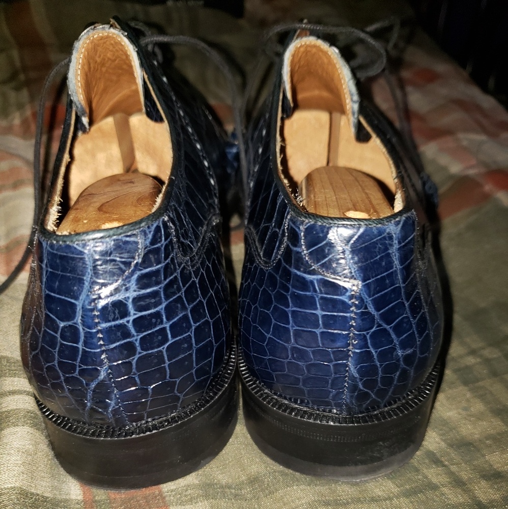 Mezlan Platinum Baby Alligator shoes